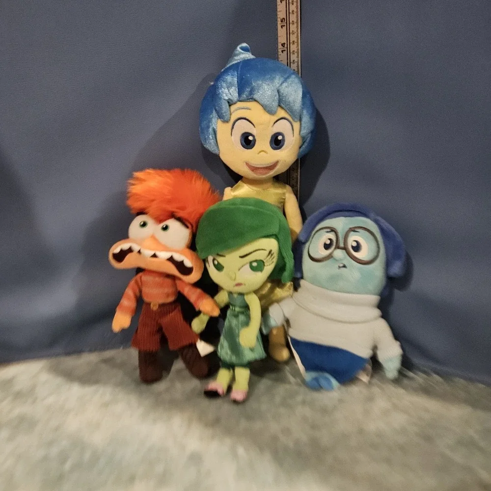 Disney Pixar Inside Out Plush Bundle Anxiety Talking Joy Sadness‎ Anger Disgust